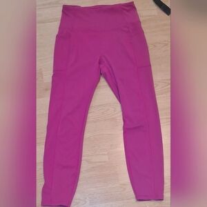 Gottex Pink Althetic Leggings With Side Pockets Size Small